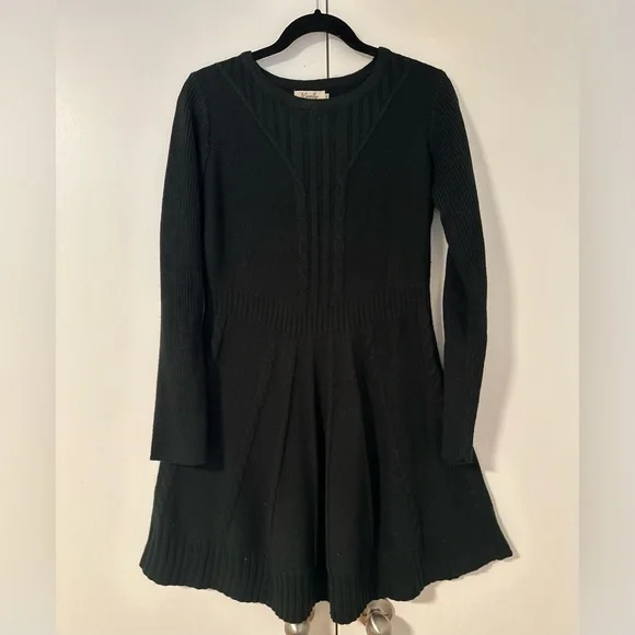 Maisolly Dresses | Maisolly Sweater Dress Lightweight Long Sleeve A-Line Dress In Black | Color: Black | Size: 2x | Aileenrv's Closet